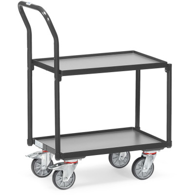 Rouleur pour Bacs Plastiques 2 Plateaux avec Bacs - 605x408mm - 250kg