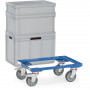 Rouleur pour Bacs Plastiques avec Bacs - 605x408mm - 250kg