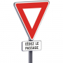 Panneau Cédez le Pssage avec Pannonceau Cédez le Passage - 3 tailles - C1 ou C2 -  AB3a+M9c