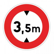 Panneau Hauteur Limite  3,5m - B12 - 3 Tailles - C1 ou C2
