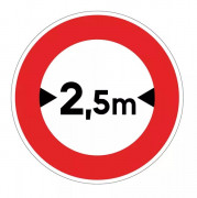 Panneau Largeur Limite 2,5m - B11 - 3 Tailles - C1 ou C2
