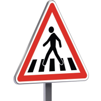 Panneau Passage Piétons AB3a - 3 Tailles - C1 ou C2 Panneau Passage Piétons AB3a - 3 Tailles - C1 ou C2
