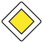 Panneau Route Prioritaire - 500mm - Classe 1 ou Classe 2 -  AB6 TaliaPlast