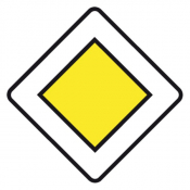 Panneau Route Prioritaire - 500mm - Classe 1 ou Classe 2 -  AB6 TaliaPlast