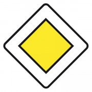 Panneau Route Prioritaire - 500mm - Classe 1 ou Classe 2 -  AB6 TaliaPlast