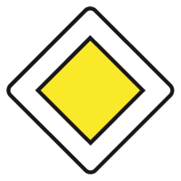 Panneau Route Prioritaire - 500mm - Classe 1 ou Classe 2 -  AB6 TaliaPlast