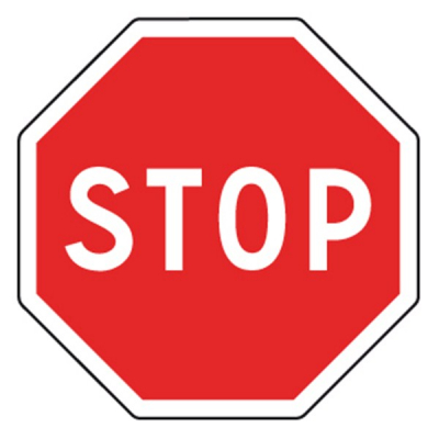 Panneau Stop - 400, 600, 800mm - Classe 1 ou Classe 2 - AB4 TaliaPlast