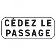 Panonceau Cédez le Passage - M9c pour AB3a - 2 Tailles   - Classe 1 ou Classe 2