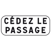 Panonceau Cédez le Passage - M9c pour AB3a - 2 Tailles   - Classe 1 ou Classe 2