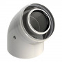 Coude concentrique 45° ø100/150 blanc pour AGM/AGMC