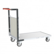 Chariot modulaire PP alvéolaire 1 dossier, plateau bois 1000 x 600 mm
