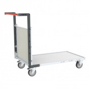 Chariot modulaire PP alvéolaire 1 dossier, plateau bois 850 x 500 mm