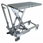 Table Élévatrice Manuelle Simple Ciseau en Inox - 700x450mm - 150kg