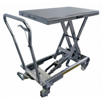 Table Élévatrice Manuelle Simple Ciseau en Inox - 815x500mm - 250kg Table Élévatrice Manuelle Simple Ciseau en Inox - 815x500mm - 250kg