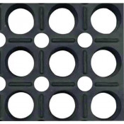Tapis de sol ergonomique caoutchouc naturel Meiser TOLGOM PMR - trous de 19 mm, ERP et PMR