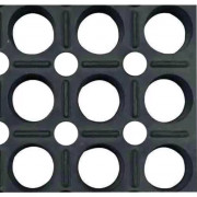 Tapis de sol ergonomique caoutchouc naturel Meiser TOLGOM PMR - trous de 19 mm, ERP et PMR