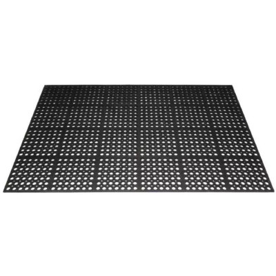 Tapis de sol ergonomique caoutchouc naturel Meiser TOLGOM - trous de 30 mm, pour indutstrie ou ERP