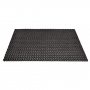 Tapis de Sol Noir en Caoutchouc TOLGOM–Anti Dérapant-Ergonomique   1000x1500x23mm–Trous de 30mm