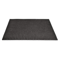 Tapis de Sol Noir en Caoutchouc TOLGOM–Anti Dérapant-Ergonomique   1000x1500x23mm–Trous de 30mm