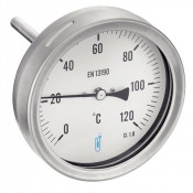 Thermomètre bimétallique inox 316 - Raccord BSPP axial