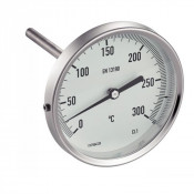 Thermomètre bimétallique inox 316 Ti pour fumée inox