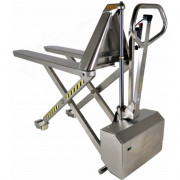 Transpalette Haute Levée en Inox 1000kg - Fourches 1200mm - L.540mm