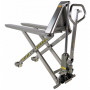 Transpalette Haute Levée en Inox 1000kg - Fourches 1200mm - L.560mm