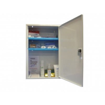 Armoire à pharmacie métallique 1 porte avec serrure