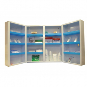 Armoire pharmacie métallique pleine 2 portes avec serrure