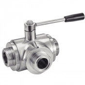 Vanne à boule 3 voies inox 316L - Raccordement fiable