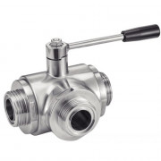 Vanne à boule 3 voies inox 316L - Raccordement fiable