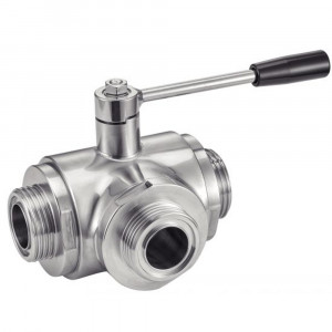 Vanne à boule 3 voies inox 316L - Raccordement fiable