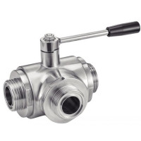 Vanne à boule 3 voies inox 316L - Raccordement fiable