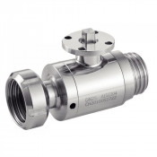 Vanne à boule inox 304 316L 2 voies - Bout fileté et douille