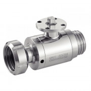 Vanne à boule inox 304 316L 2 voies - Bout fileté et douille