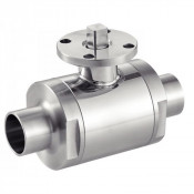 Vanne à boule inox 304 316L 2 voies - Platine Iso Bouts Lisses