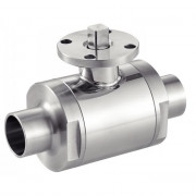 Vanne à boule inox 304 316L 2 voies - Platine Iso Bouts Lisses