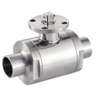 Vanne à boule inox 304 316L 2 voies - Platine Iso Bouts Lisses