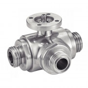 Vanne à boule inox 316L 3 voies - qualité et fiabilité