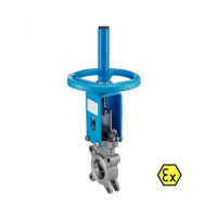 Vanne à guillotine Pn10 inox 316 - Corps et pelle en inox Vanne à guillotine Pn10 inox 316 - Corps et pelle en inox