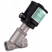 Vanne à siège incliné pneumatique inox 316 - NF et clapet