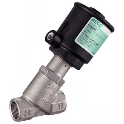 Vanne à siège incliné pneumatique inox 316 - NF et clapet