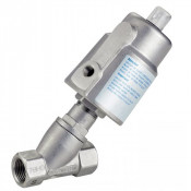 Vanne à siège incliné tout inox commande pneumatique - Inox 316