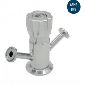 Robinet d'échantillonnage aseptique Nep en Inox 316L