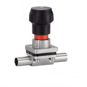 Vanne à membrane manuelle inox 316L pour soudures EPDM