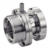Vanne papillon inox 304L 316L - Bout lisse et écrou EPDM