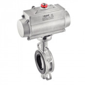 Vanne papillon inox avec vérin pneumatique - Joint FKM