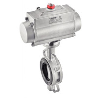 Vanne papillon inox avec vérin pneumatique - Joint FKM Vanne papillon inox avec vérin pneumatique - Joint FKM